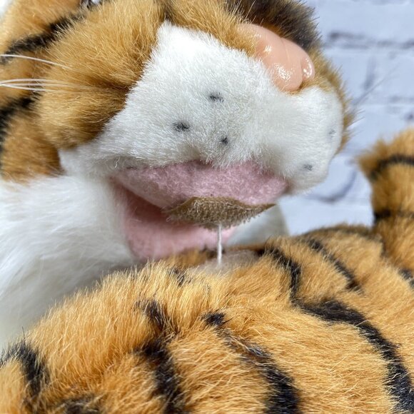 TIGER and BABY Purr-fection MJC Plush Toy 13" Tall Original Hang Tag Vintage - Picture 8 of 11